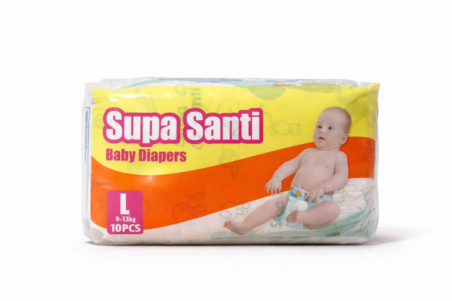 Supa Santi Baby Diapers 10'S (Lareg)