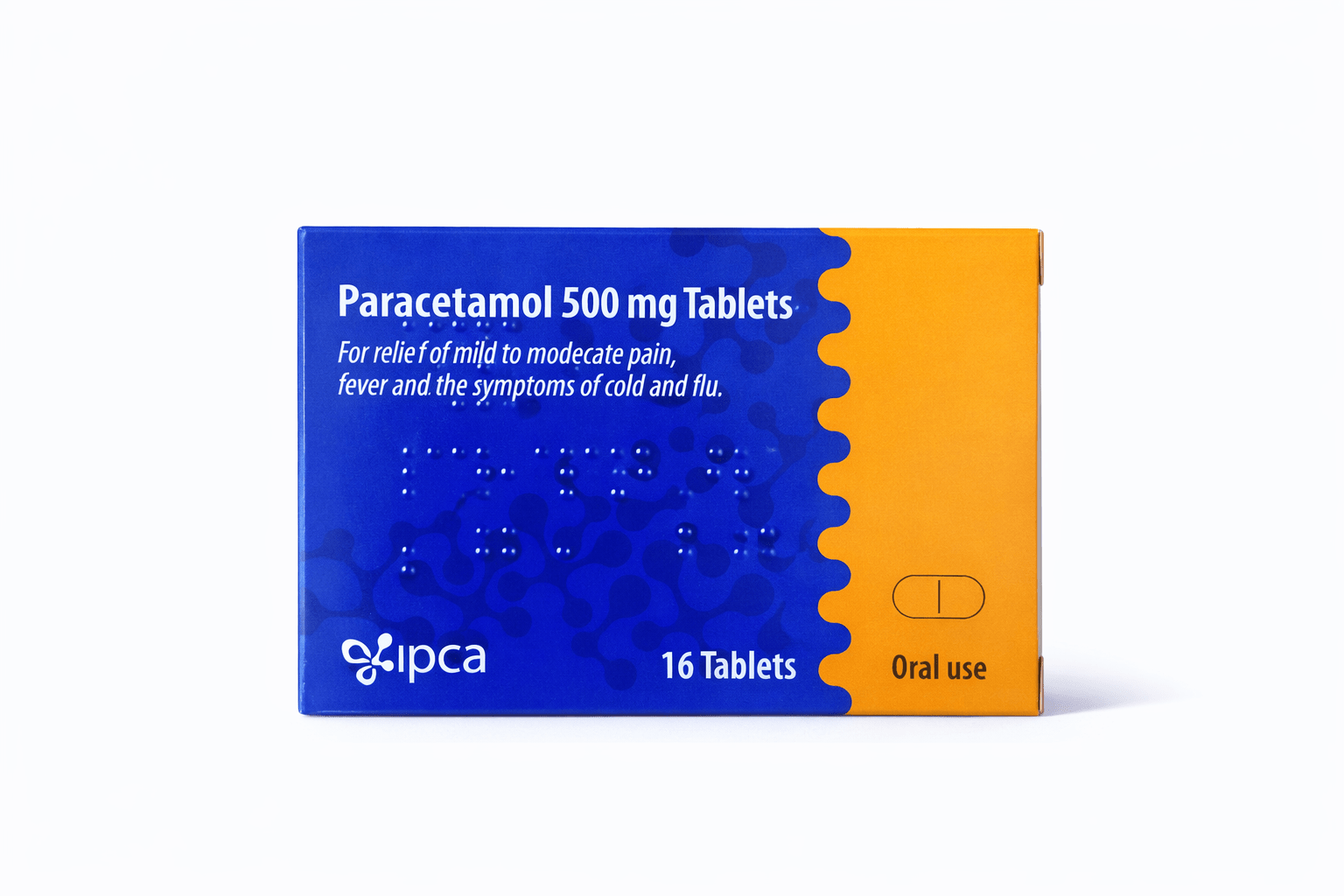 Paracetamol 500Mg Tabs 16S Ipca