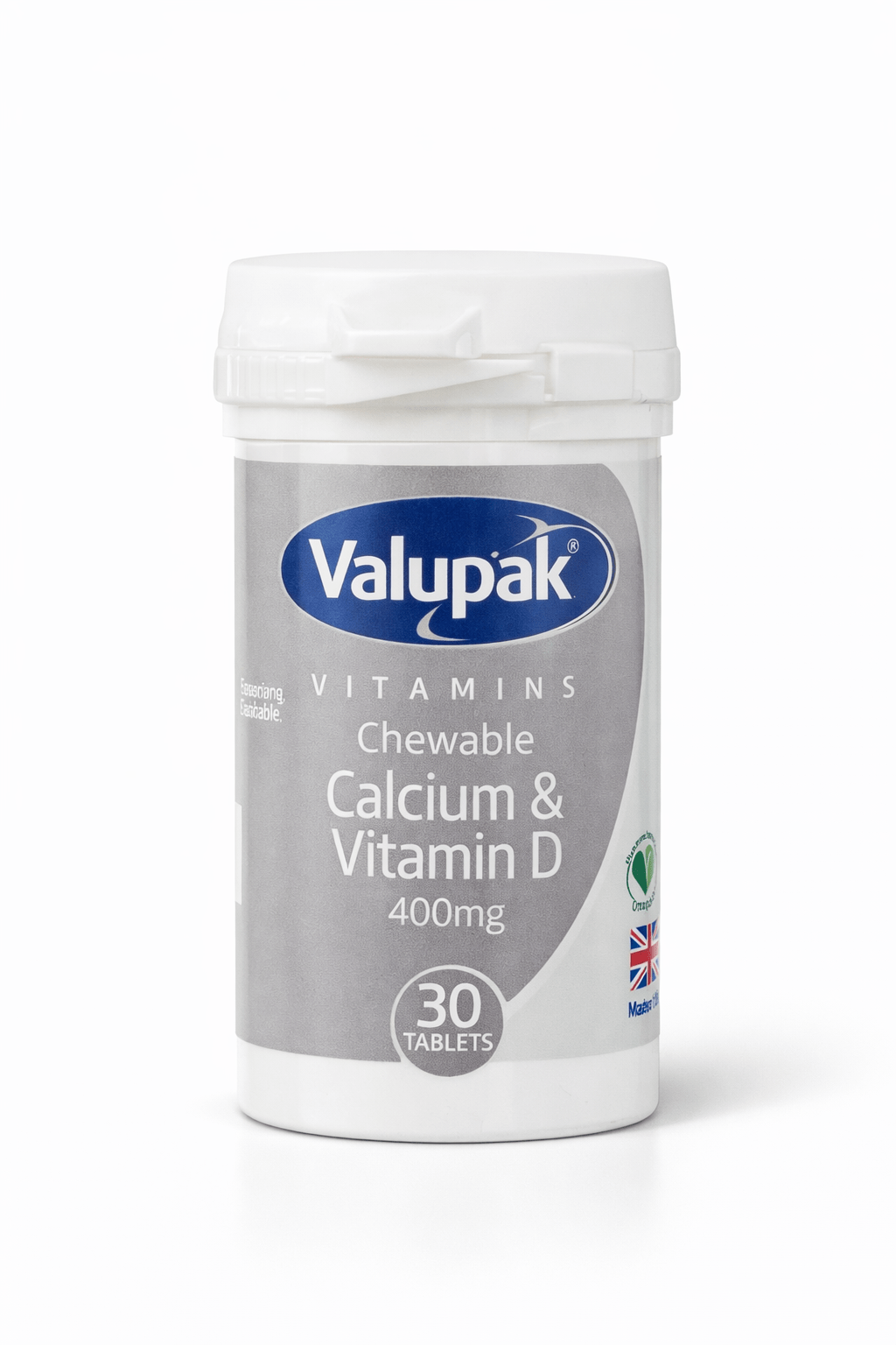 Valupak Chewable Calcium & Vitamin D 400Mg Tab 30'S